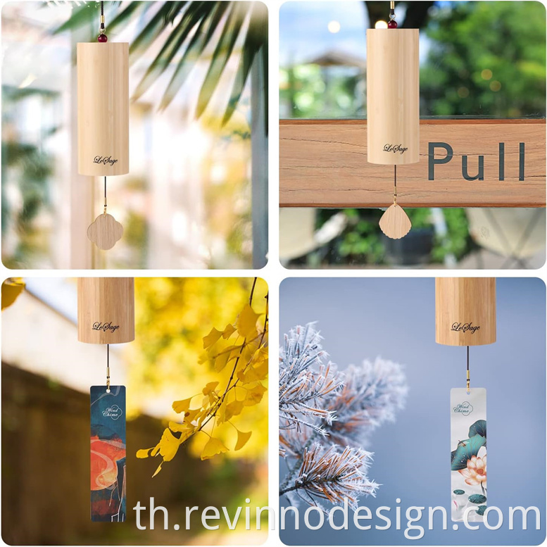 handmade wooden wind chimes